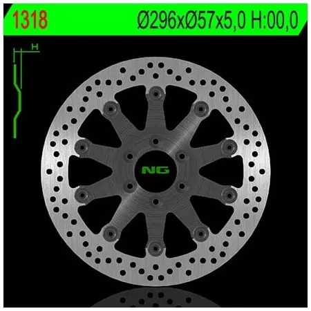 Disque De Frein Avant NG 1318 Rond Flottant - Freinage NG BRAKE