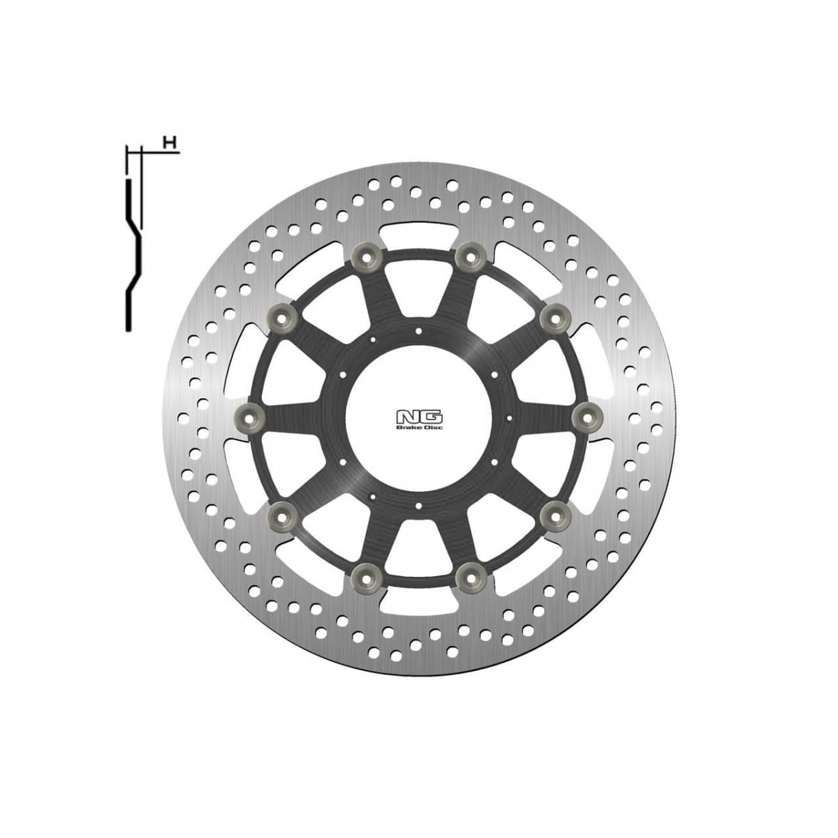 Disque De Frein Avant NG 1446g Rond Semi-Flottant