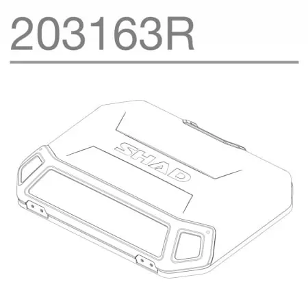 Couvercle Valise Shad Aluminium Terra