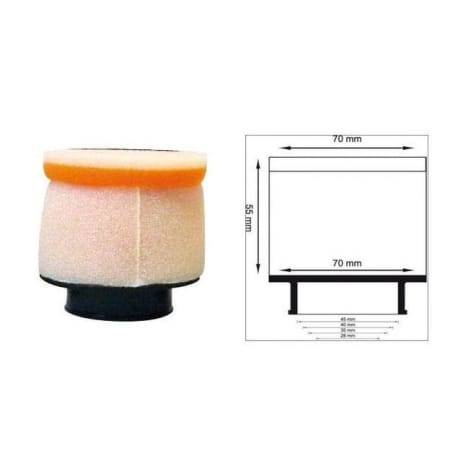 Filtre à Air Twin Air 158722 Cylindrique Manchon Diamètre 63mm