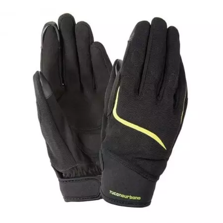 Gants Femme Tucano Urbano Lady Miky Noir Jaune Fluo