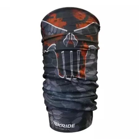 Tour De Cou Multi Usages Tekride Snood Punisher Gris Rouge