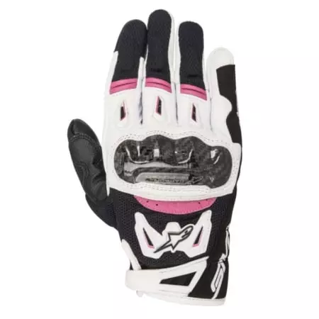 Gants Femme Alpinestars Stella SMX2 Air Carbon V2 Noir Blanc Rose