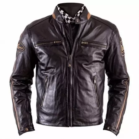 Blouson Helstons Ace Rag Marron Noir