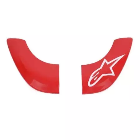 Plaque De Menton Alpinestars Pour BNS Tech Carbone Rouge Blanc