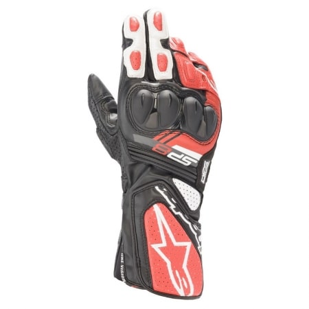Gants Alpinestars SP-8 V3 Noir Blanc Rouge Fluo