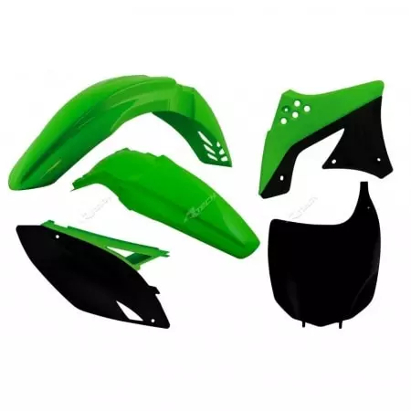 Kit Plastique Racetech Couleur Origine (2012) Vert Noir Kawasaki KX250F - Carénage et protection RACETECH