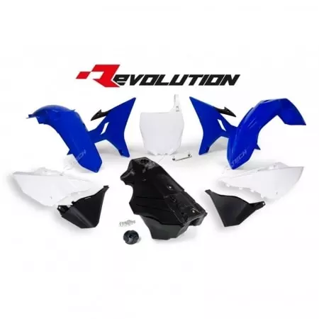 Kit Plastique Racetech Revolution + Réservoir Couleur Origine Bleu Blanc Noir Yamaha YZ125 250