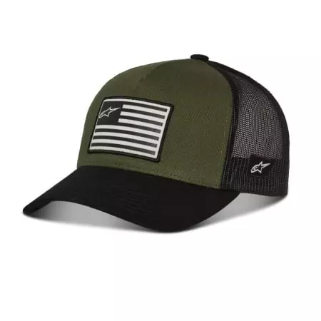 Casquette Alpinestars Flag Snapback Vert Militaire Noir