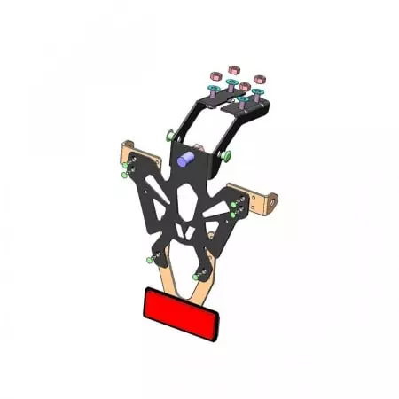 Support de plaque V-Parts noir Kawasaki Z125 - Électricité V PARTS