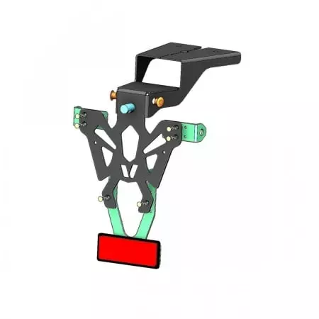 Support de plaque V-Parts noir Yamaha MT-125 - Électricité V PARTS