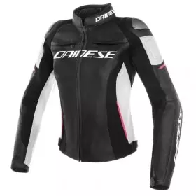Blouson Femme Dainese Racing 3 Lady Noir Blanc Rose T76