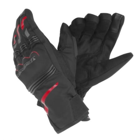 Gants Dainese Tempest Short D-Dry Noir Rouge