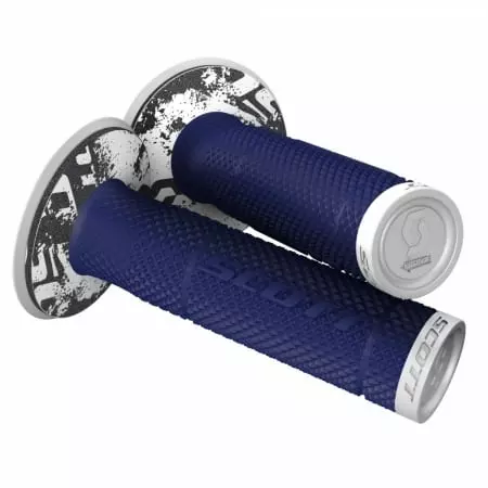 Poignées Scott SX II Donuts Blanc Bleu