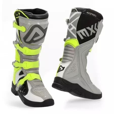 Bottes Cross Acerbis X-Team Gris Jaune Fluo