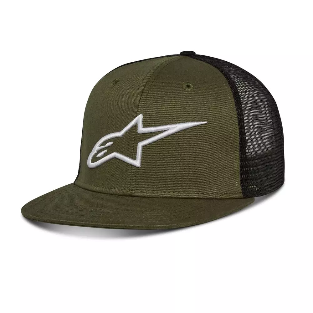 Casquette Alpinestars Corp Trucker Vert Militaire Noir