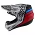 Casque Cross Troy Lee Design SE4 Composite Silhouette Argent Noir
