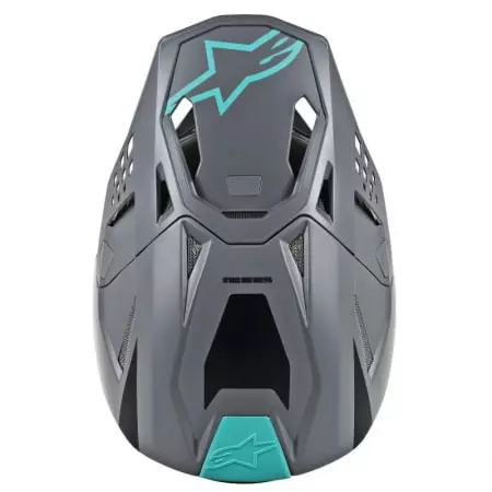 Casquette Alpinestars Supertech S-M8 Radium Gris Turquoise Mat