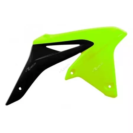 Ouïes De Radiateur Racetech Jaune Fluo Noir Suzuki RM-Z250 - Carénage et protection RACETECH