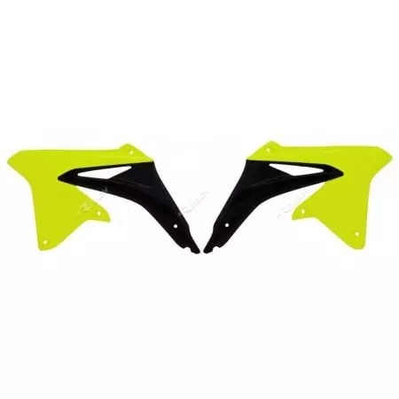 Ouïes De Radiateur Racetech Jaune Fluo Noir Suzuki RM-Z450 - Carénage et protection RACETECH