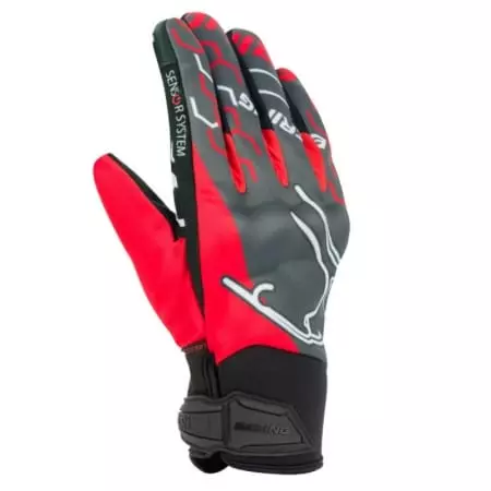 Gants Bering Walshe Noir Gris Rouge