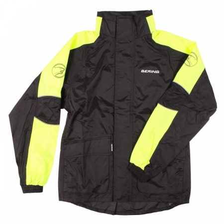 Veste De Pluie Bering Maniwata Noir Jaune Fluo