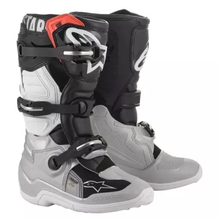 Bottes Cross Enfant Alpinestars Tech 7S Noir Argent Blanc Doré