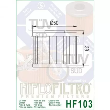 Filtre À Air Hiflofiltro HF103