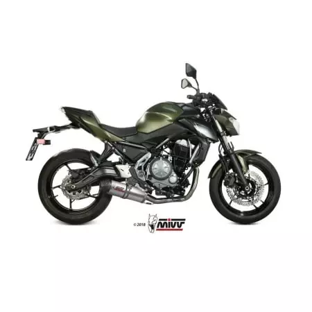 Ligne Complète MIVV Oval Titane/Casquette Carbone Kawasaki Z650 - Echappement moto MIVV