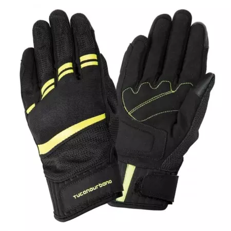 Gants Femme Tucano Urbano Lady Penna Noir Jaune Fluo
