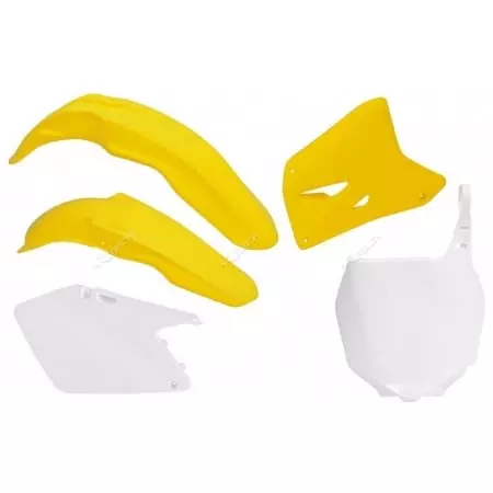 Kit Plastique Racetech Couleur Origine (2009) Jaune Blanc Suzuki Rm125 250