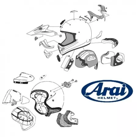 Plaques Pivot ARAI Super AdSis J (LRS) Sketch Black Chaser-V/Chaser-V PRO