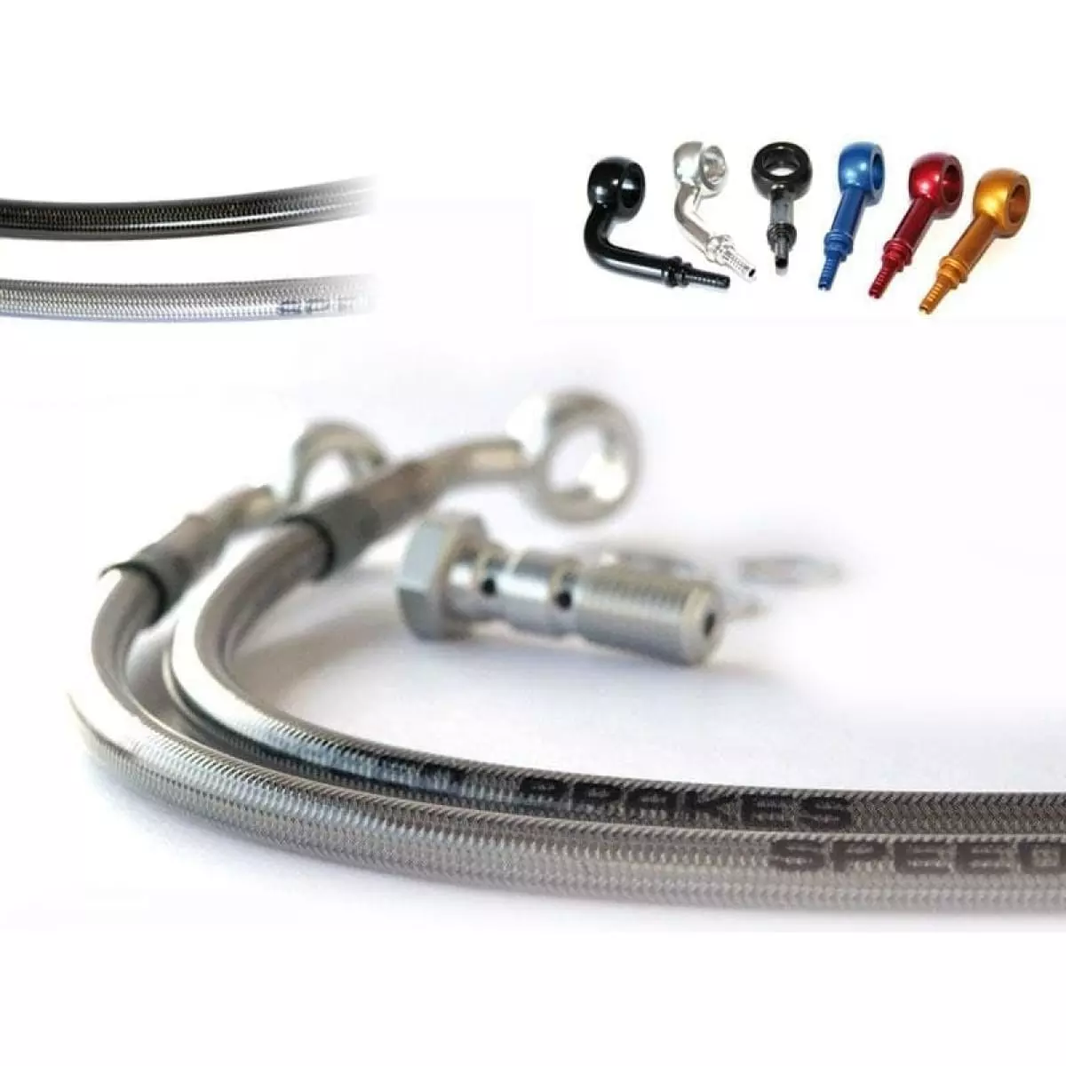 Durite Aviation Speed Brakes Carbone/Raccord Argent 351220820
