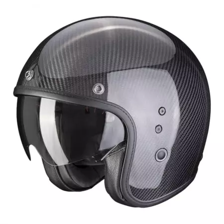 Casque Scorpion Belfast Evo Carbon Solid Noir Brillant