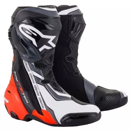 Bottes Alpinestars Supertech R Noir Rouge Gris