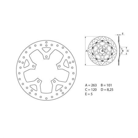 Disque de Frein Brembo Oro Rond Fixe 53.340739 - Freinage BREMBO