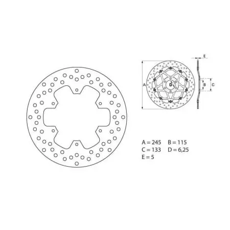 Disque de Frein Brembo Oro Rond Fixe 53.340729 - Freinage BREMBO