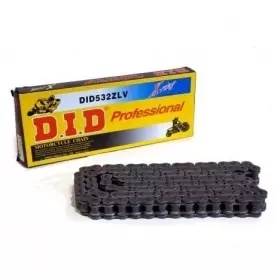 Chaîne de transmission D.I.D 532 ZLV Couleur Acier 118 Maillons