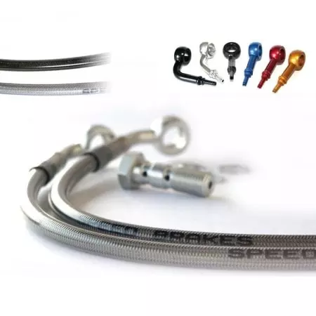 Kit 4 Durites Aviation Speed Brakes Carbone/Raccord Rouge 351224824 - Freinage SPEED BRAKES