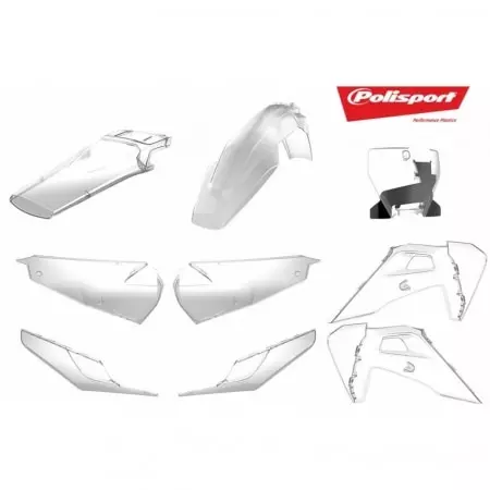 Kit plastiques Polisport Transparent Husqvarna TC/FC