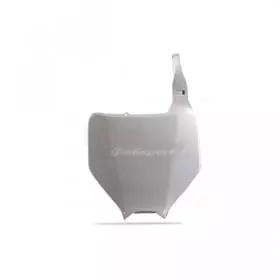 Plaque Numéro Frontale Polisport Blanc Kawasaki KX/KX-F et Suzuki RMZ250