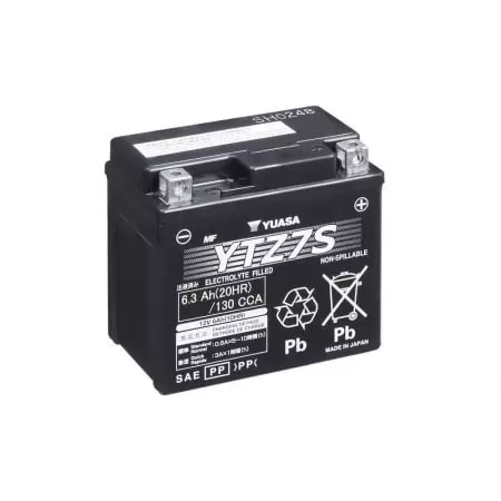 Batterie Yuasa YTZ7S 12V 6.3Ah - Prête À L'emploi - Électricité YUASA