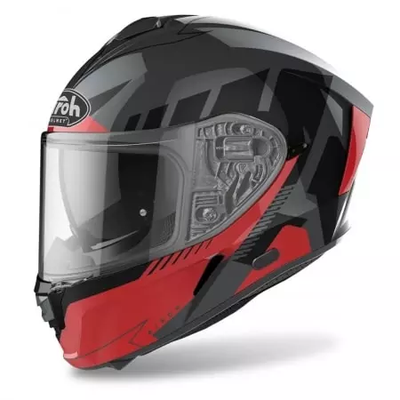 Casque Airoh Spark Rise Noir Rouge Brillant