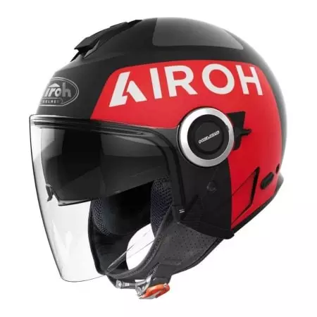 Casque Airoh Helios Up Noir Rouge Mat