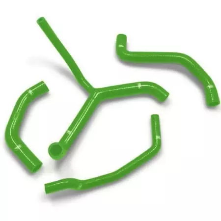 Durites De Radiateur Samco Type Transformation ''Y'' Vert - 4 Durites Kawasaki ZX10R - Moteur SAMCO