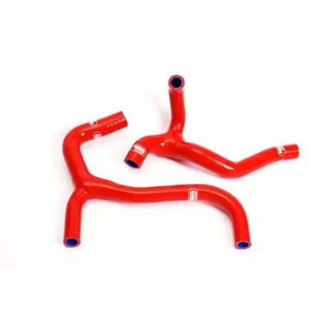Durites De Radiateur Samco Kit Transformation Y Rouge - 2 Durites Honda CRF450R - Moteur SAMCO