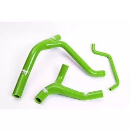 Durites De Radiateur Samco Kit Transformation Y Vert - 3 Durites Kawasaki KX450F - Moteur SAMCO