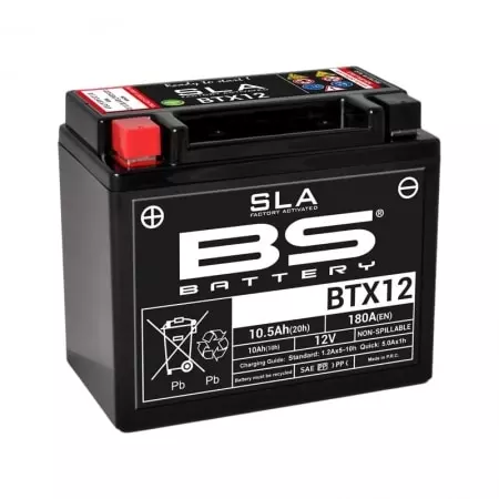Batterie BS BATTERY BTX12 12V 10.5Ah - Prête À L'emploi