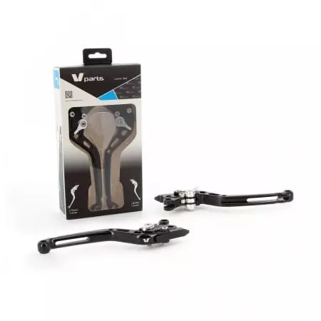 Leviers De Frein Et D'embrayage V Parts Standard 175mm Honda Noir Alu 870740 - Poste de pilotage V PARTS