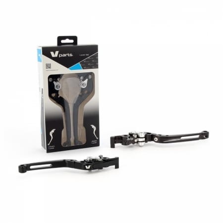 Leviers De Frein Et D'embrayage V Parts Repliables 177mm Noir Visserie Alu Yamaha 870533 - Poste de pilotage V PARTS